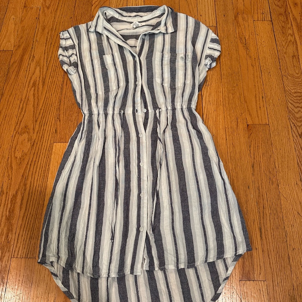 Striped Blue and White Dress